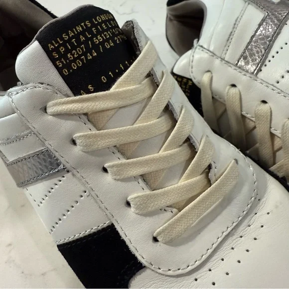 All Saints Gray and Cream Sneakers - Picture 2 of 6